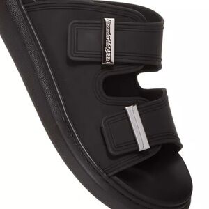 Alexander McQueen Hybrid Sandals Black Rubber Women 10 Men 8